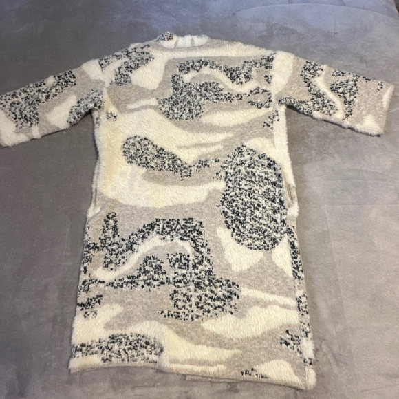 Anthropologie Winter Walk Fuzzy Kimono Open Long Cardigan Cottagecore Cozy - Picture 3 of 4